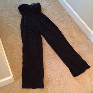 Bcbg strapless black romper